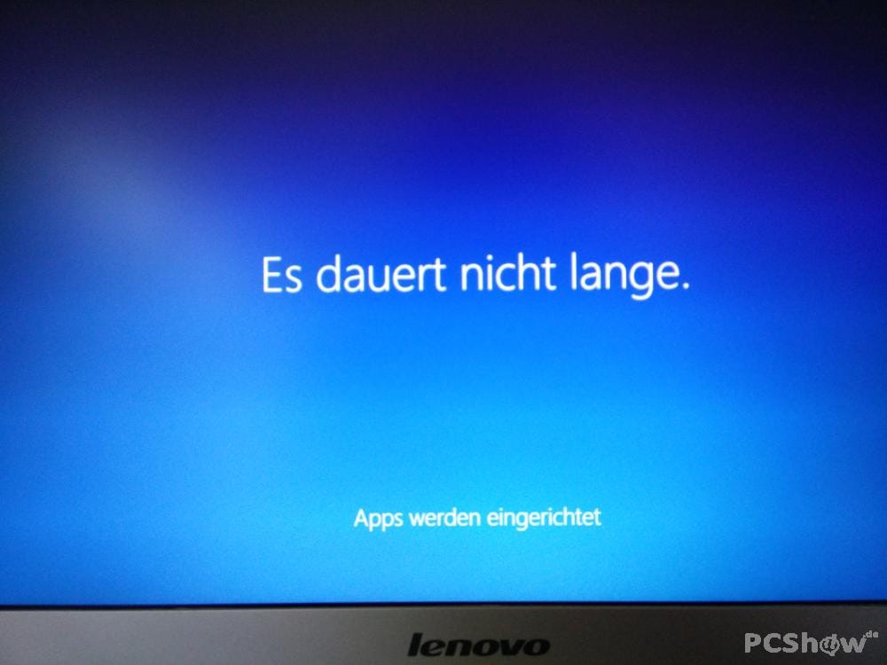Windows 10 Installation wird abgeschlossen