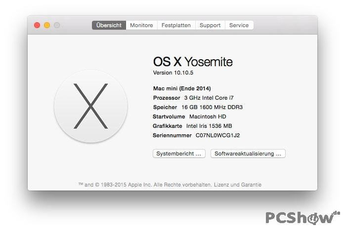 Mac OS: Über diesen Mac