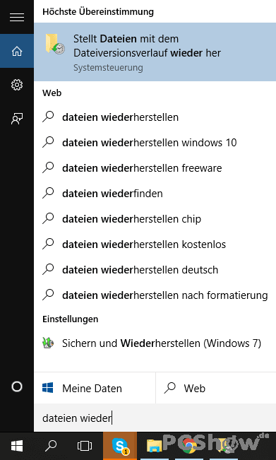 Dateien wiederherstellen