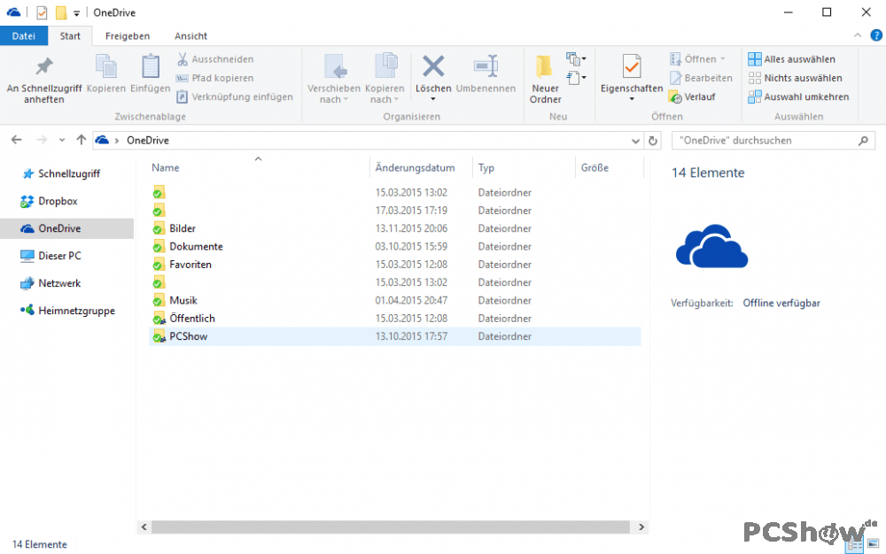 OneDrive im Windows Explorer