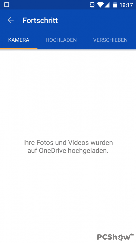 OneDrive Upload prüfen