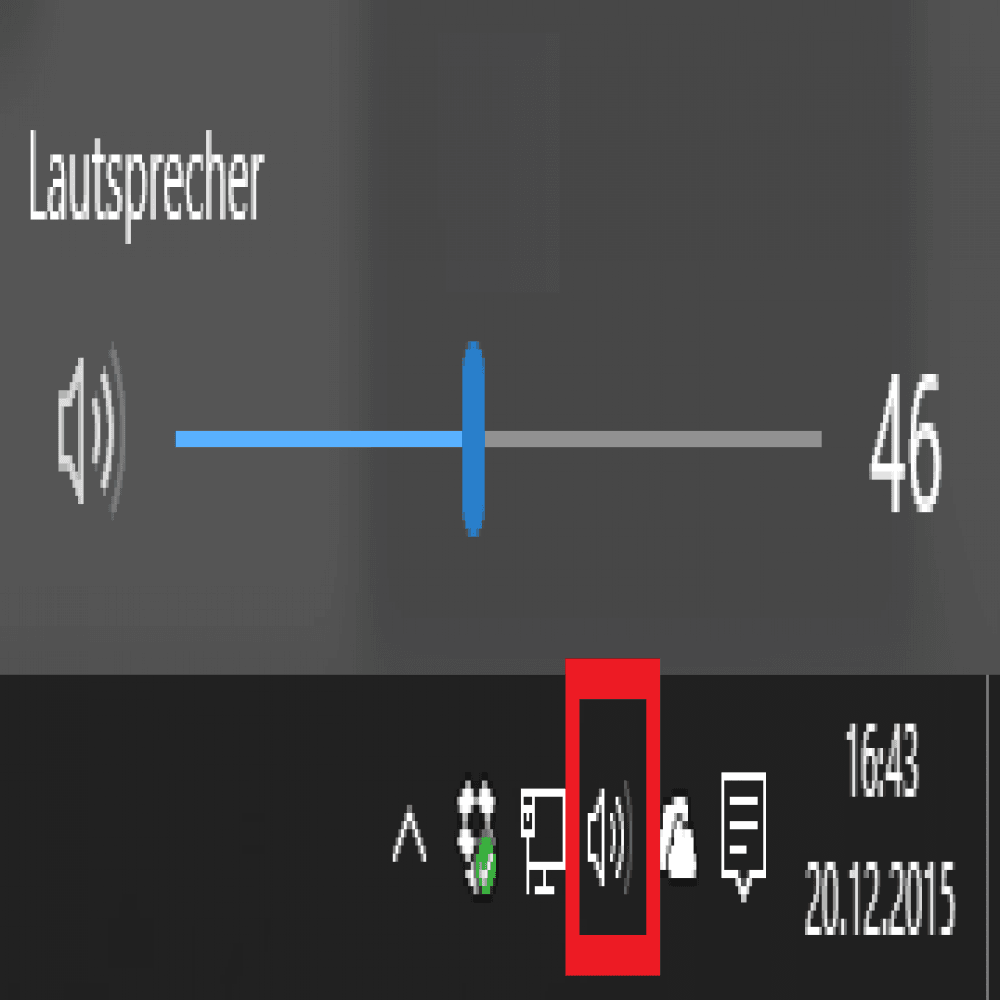 Lautstärke in Windows 10