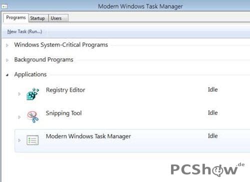 Neuer Windows 8 Task-Manager mit Programmbündelung