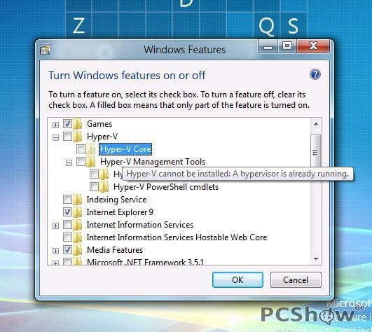 Windows 8 mit Hyper-V-Kern