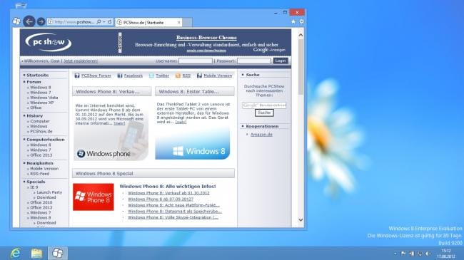 Windows 8 mit Internet Explorer 10