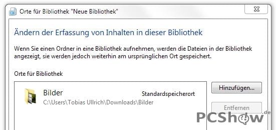 Windows 7 Bibliotheken