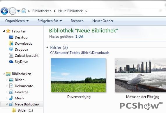 Windows 7 Bibliotheken