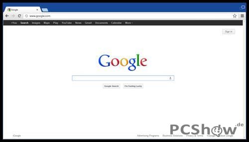 Google Chrome als Windows 8 App