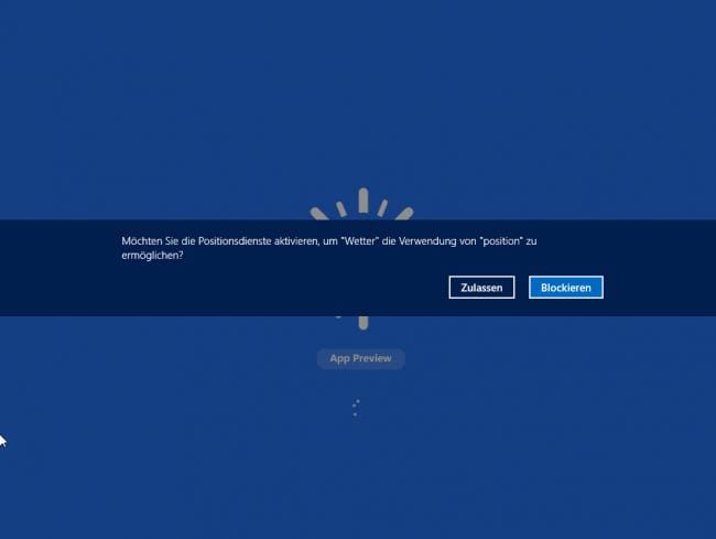 Windows 8 RP: Positionsdienst der Wetter-App aktivieren