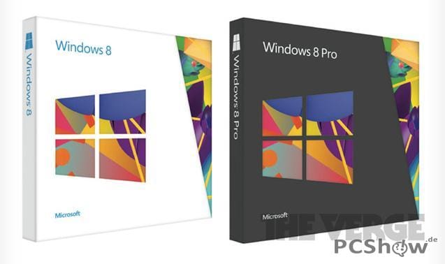 Windows 8 Verpackung
