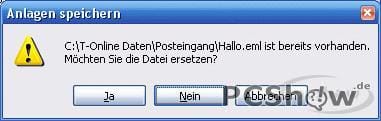 Ersetzen der EML-Datei