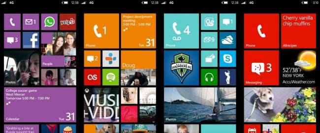 Windows Phone 8 - Variationen des Startbildschirms