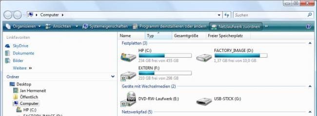 Netzkaufwerk zuordnen