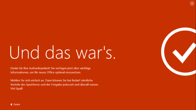 Einrichtung von Office 2013