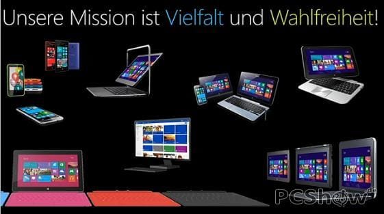 Microsoft hat die Mission Vielfalt und Wahlfreiheit
