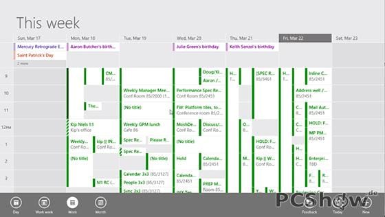 Windows 8 Kalender App