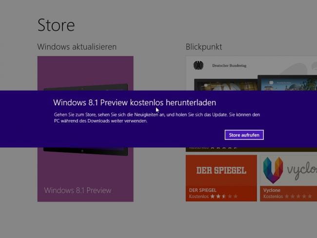 Windows 8.1 Preview kostenlos installieren