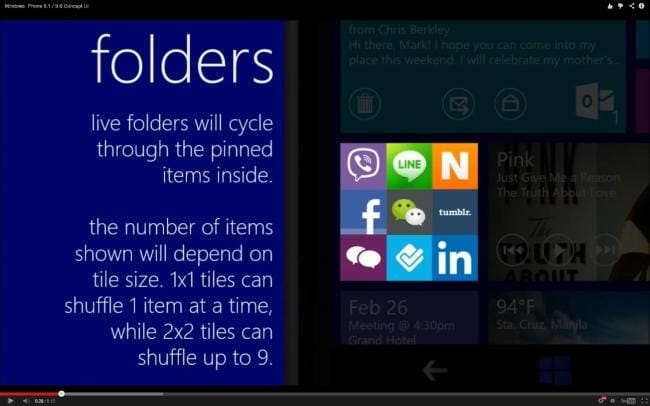 Windows Phone 8.1 Konzept: Ordner
