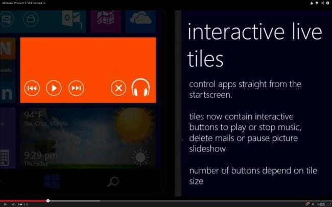 Windows Phone 8.1 Konzept: Interaktive Kacheln