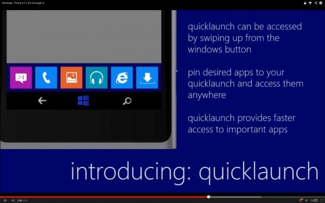 Windows Phone 8.1 Konzept: Quicklaunch