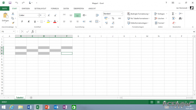Zellen in Excel 2013 markieren