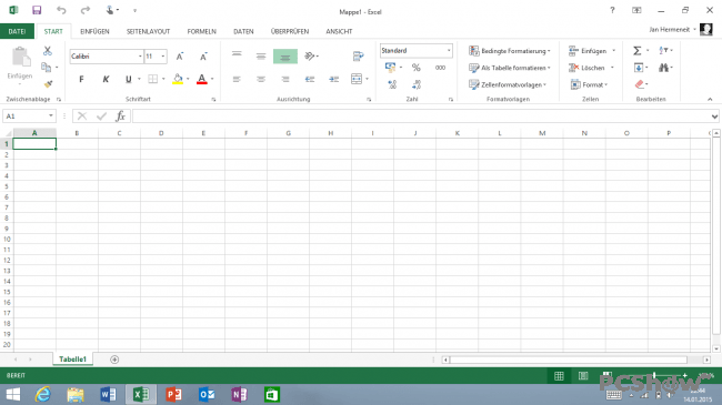 Excel 2013 Arbeitsmappe