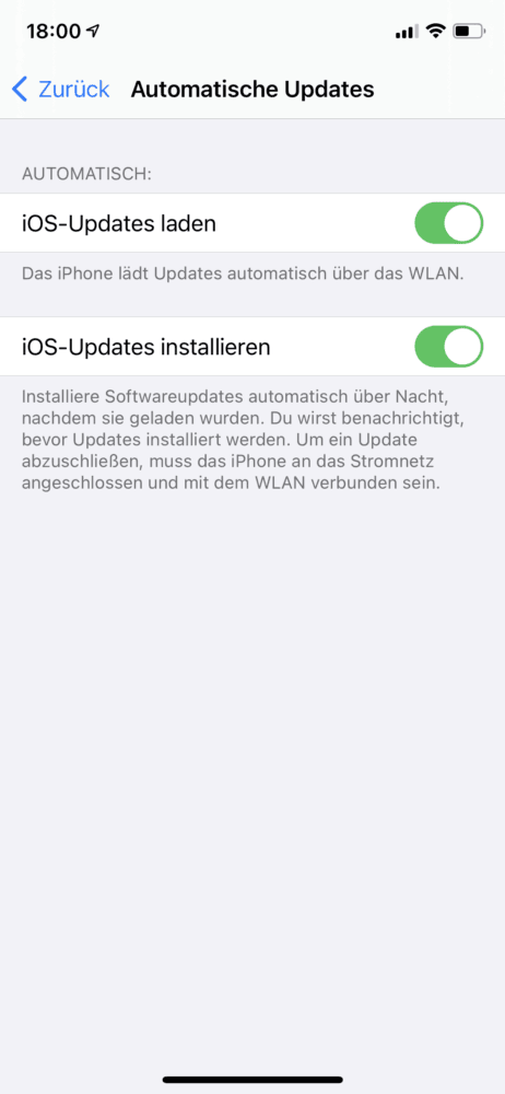 iPhone Update automatisch installieren