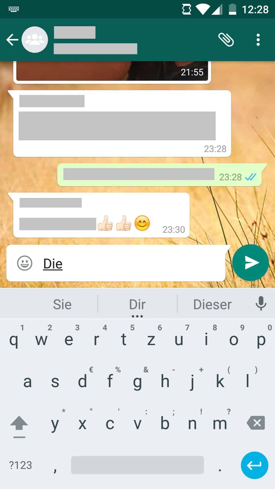 WhatsApp Chat starten