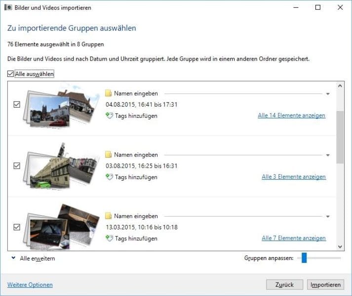 Bilder von Kamera auf PC