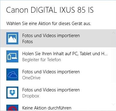 Automatische Wiedergabe - Kamera
