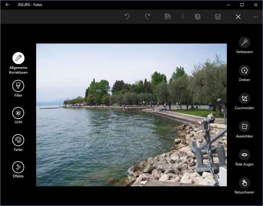 Fotos in Windows 10 bearbeiten