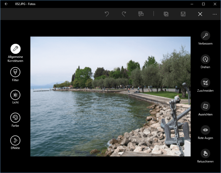 Fotos in Windows 10 bearbeiten