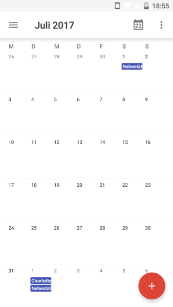 Kalender App in Android 6