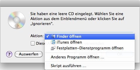 CD brennen mit Mac OS X El Capitan