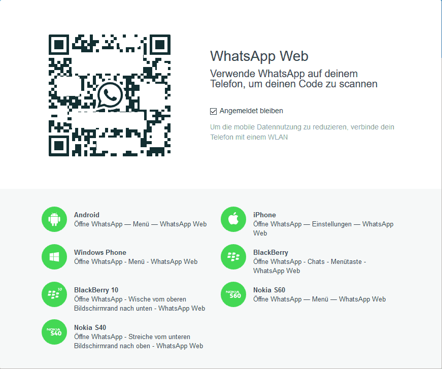 WhatsApp Web einrichten unter Windows 10