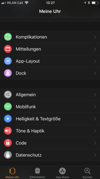 Apple Watch Apps anordnen am iPhone