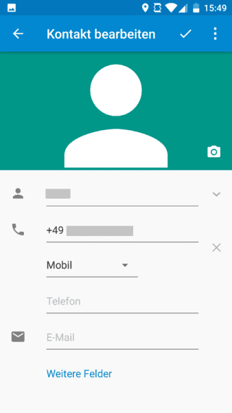 Kontakt bearbeiten in Android 6