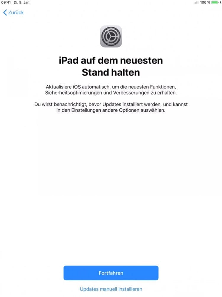 iPad aktuell halten mit Updates