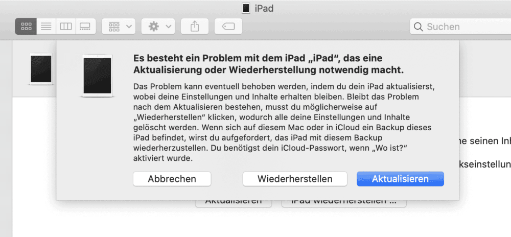 iPad ohne Code entsperren mit Computer