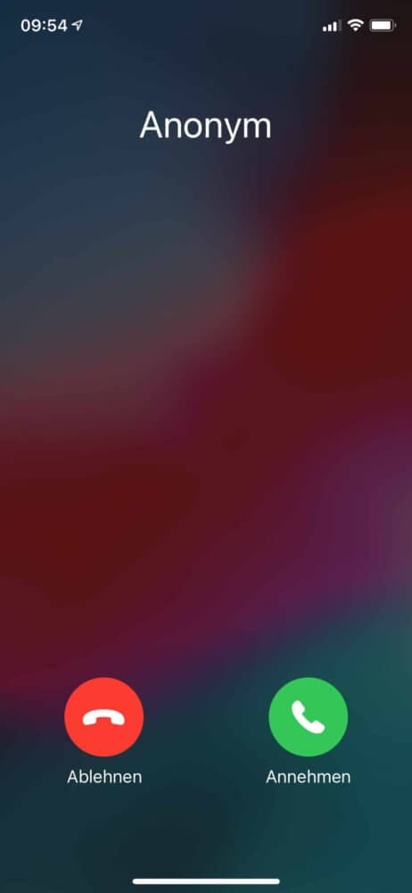 Anonymer Anruf am iPhone