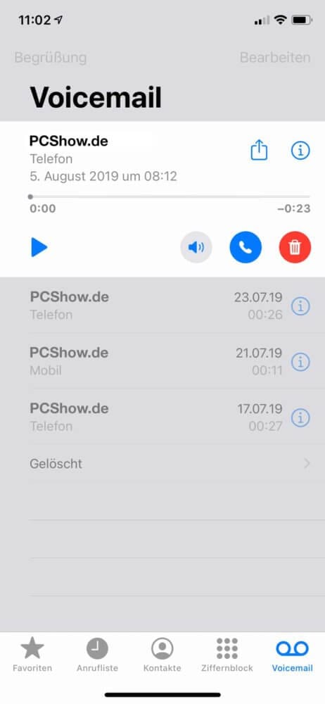 iPhone Mailbox abhören