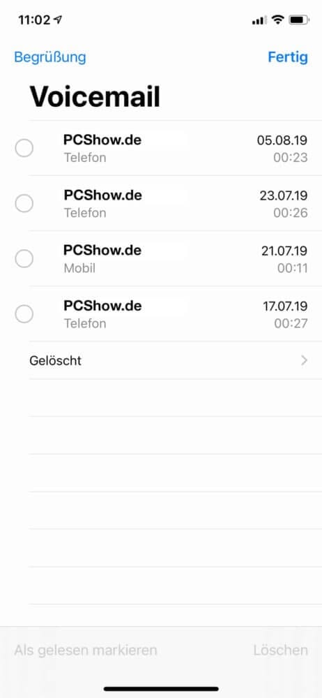 iPhone Mailbox abhören