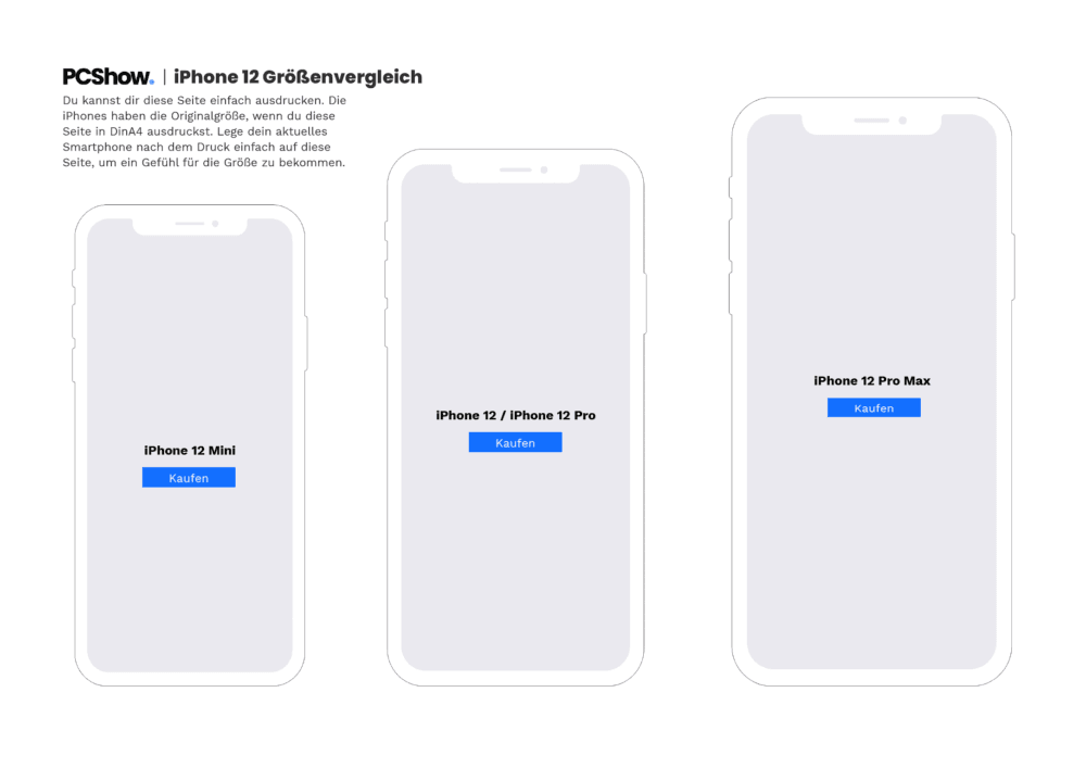 iPhone Größenvergleich als PDF-Download