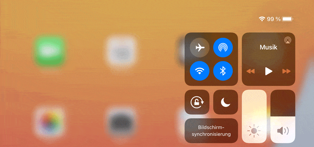 iPad Bildschirm drehen aktivieren oder ausschalten