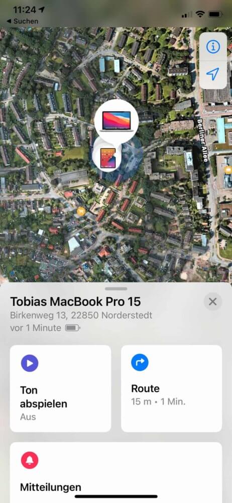 MacBook finden in Wo ist App