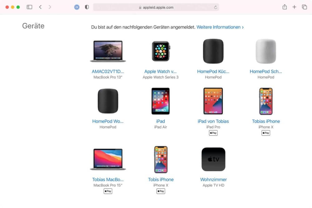 iPhone aus Geräteliste entfernen
