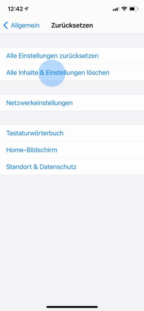 Alle Daten beim iPhone für Verkauf vorbereiten löschen