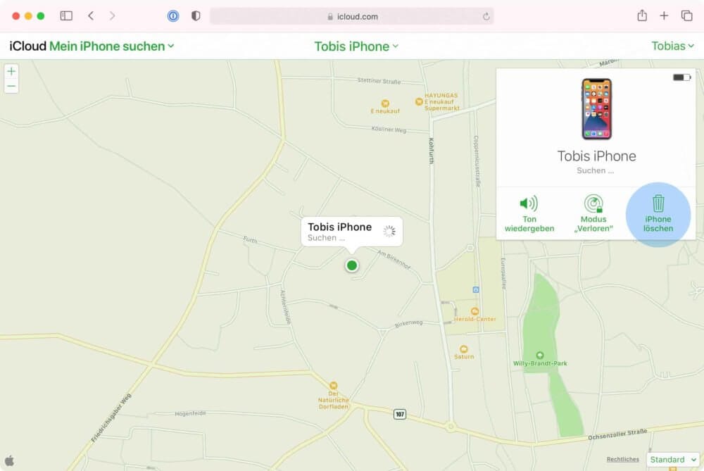 iPhone Daten aus der Ferne nach Verkauf löschen