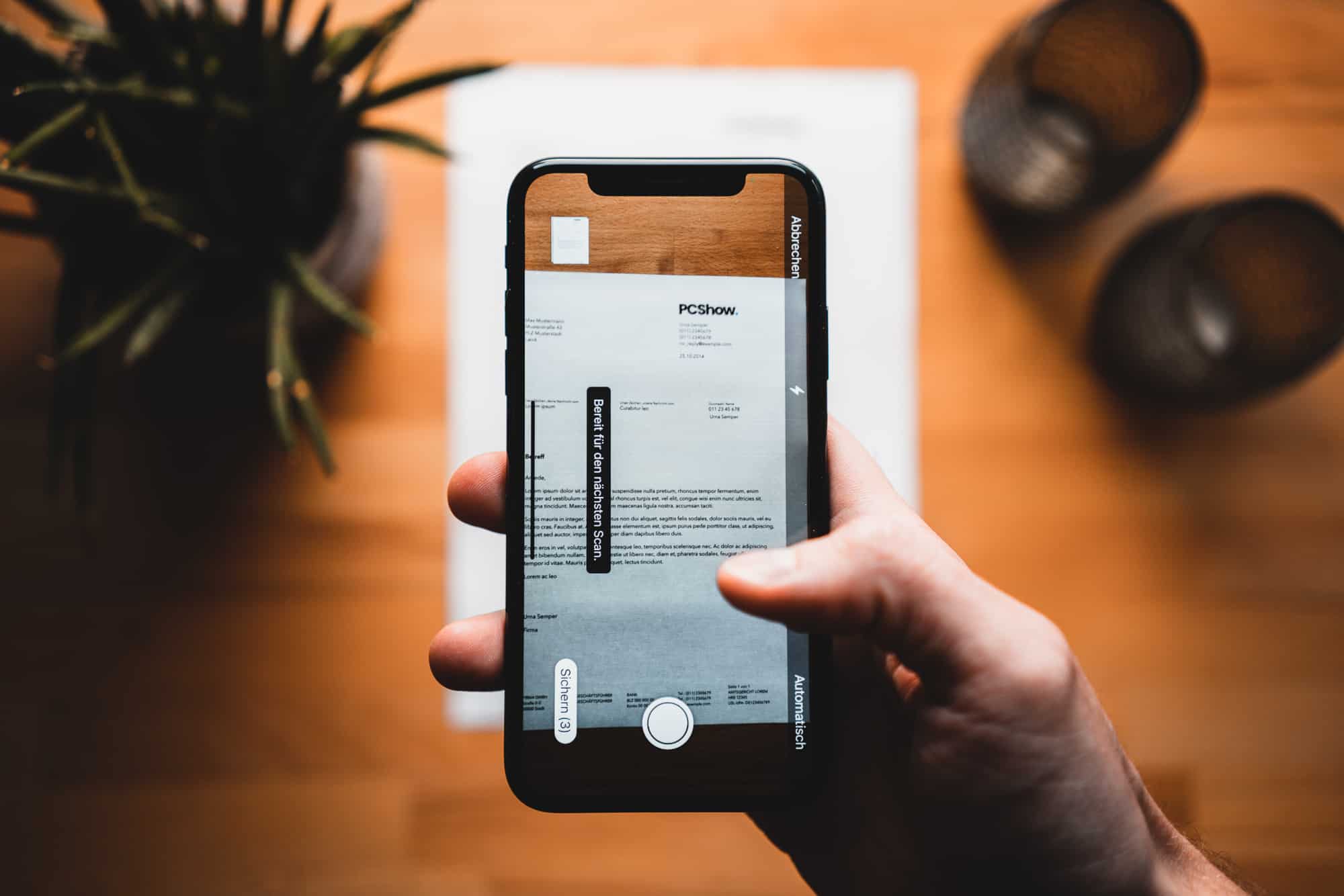 iPhone Dokumente scannen