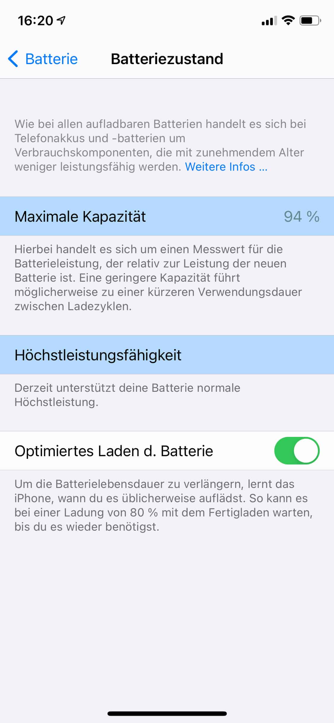 iPhone Batteriezustand überprüfen